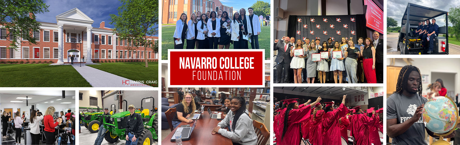 Navarro College Foundation collage of students, scholars, graduates